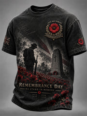 Men's Remembrance Day Lest We Forget Short Sleeves T-shirt