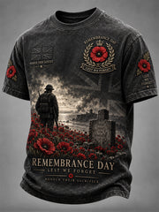 Men's Remembrance Day Lest We Forget Short Sleeves T-shirt