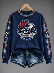 Women's St. Andrew's Day Peinted Regular Sweatshirt