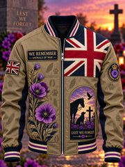 Men's UK Remembrance Day Commemorating Animals In War Printed Monkey Jacket