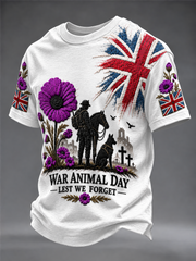 Men's Remembering The Animals Of War Short Sleeves T-shirt