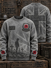 Men's Remembrance Day Lest We Forget Crew-Neck Sweatshirt