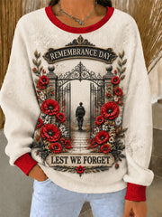 Women's Remembrance Day Lest We Forget Crew-Neck Sweatshirt