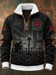 Men's Remembrance Day Lest We Forget Zipper Hoodie
