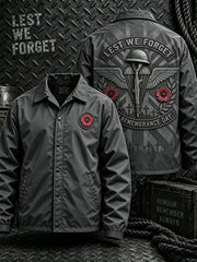Men's Remembrance Day Lest We Forget  Button-Down Jacket