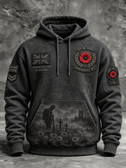 Men's Remembrance Day Lest We Forget  Pocket Hoodie