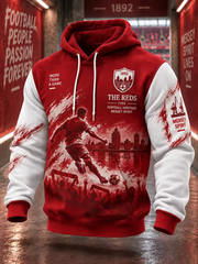 Men's Gift For Soccer Fans Liverpool Print Hoodie with Pockets