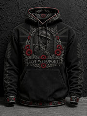 Men's Lest We Forget Printed Hoodie