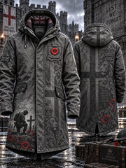 Men's Remembrance Day Lest We Forget Long Coat