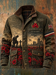 Men's Remembrance Day Lest We Forget Long-Sleeve Jacket