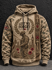 Men's Remembrance Day Lest We Forget  Hoodie