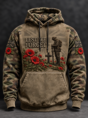 Men's Remembrance Day Lest We Forget  Hoodie