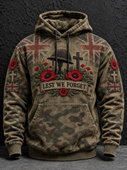 Men's Remembrance Day Lest We Forget  Hoodie