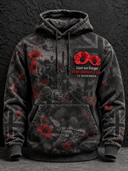 Men's Remembrance Day Lest We Forget  Hoodie