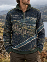 Men's Vintage British Cumberland County Celebration Printed Flannel Top