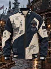 Men's Vintage British Trafalgar Day Printed Jacket