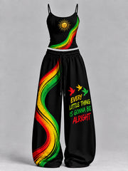 Women's EVERY LITTLE THING IS GONNA BE ALRIGHT Art Printed Strap Set