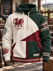 Men's Vintage Britsh Wales Printed Graphic Hoodie