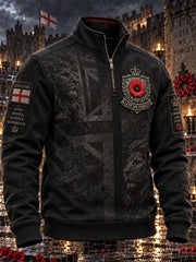 Men's Remembrance Day Lest We Forget Zipper Sweatshirt