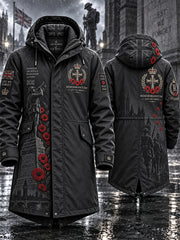 Men's Remembrance Day Lest We Forget Long Coat