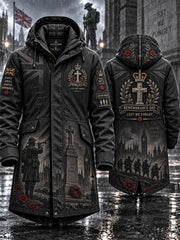 Men's Remembrance Day Lest We Forget Long Coat