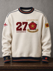 Men's England Lancashire Day Red Roses Art Printed Sweatshirt