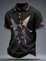 Men's UK Music Lover Mods Art Printed Casual Tops