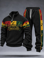 Men's EVERY LITTLE THING IS GONNA BE ALRIGHT Art Printed Shoulder Sleeve Set