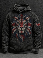 Men's British Lion Printed Hoodie