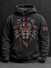 Men's British Lion Printed Hoodie