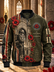 Men's British Remembrance Day Printed Jacket