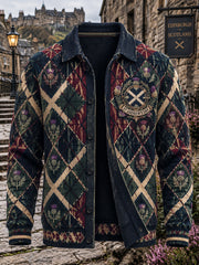 Men's Vintage Scottish St Andrew's Day Printed Imitation Wool Sweater