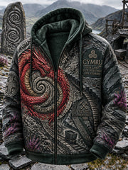 Men's  Vintage British Wales Printed Flannel Jacket