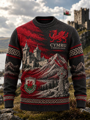 Men's Wales UK Casual Crew Neck Sweatshirt