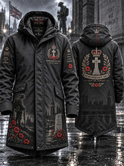 Men's Remembrance Day Lest We Forget Long Coat