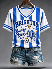 Women's Brighton Football Printed short-sleeved T-shirt
