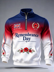 Men's Remembrance Day Lest We Forget Print Sweatshirt