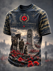 Men's British Veterans Remembrance Day Short Sleeve T-Shirt