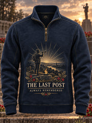 Men's Veteran Memorial Graphic THE LAST POST Zipper Hoodie
