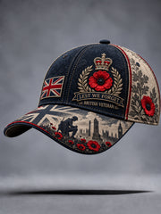 Unisex British Veterans Remembrance Day  Hat