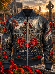Men's British Remembrance Day Printed Jacket