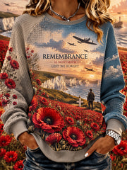 Women's British Remembrance Day Printed Sweatshirt