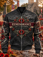 Men's British Remembrance Day Printed Jacket