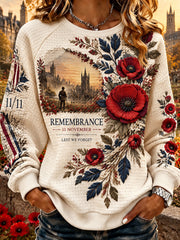 Women's British Remembrance Day Printed Sweatshirt