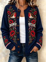 Women's Remembrance Day Lest We Forget Knit Jacket