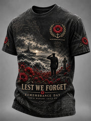 Men's Remembrance Day Lest We Forget Short-Sleeve T-Shirt