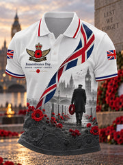 Men's Remembrance Day Lest We Forget Polo Shirt