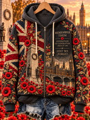 Women's Remembrance Day Lest We Forget  Zip-Up Hoodie
