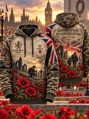 Men's Remembrance Day Lest We Forget  Hoodie
