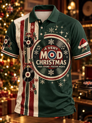 Men's Mods Culture UK Music Lover Christmas Printed polo shirt